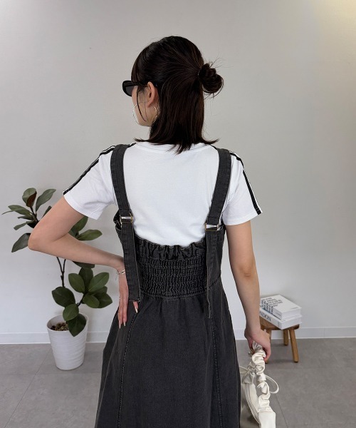 mellomela.(メロメラ)の「フロントZIPジャンパースカート(ワンピース・レディース・グレー系その他6/ダークネイビー・M-L)」の6枚目の写真