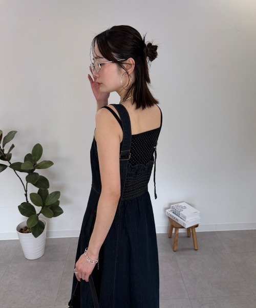 mellomela.(メロメラ)の「フロントZIPジャンパースカート(ワンピース・レディース・グレー系その他6/ダークネイビー・M-L)」の12枚目の写真