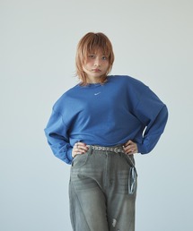 ナイキ スポーツウェア チル テリー ウィメンズ オーバーサイズド フレンチ テリー クルーネック スウェットシャツ / Nike Sportswear Chill Terry Women's Oversized French Terry Crew-Neck Sweatshirt IF0229-461 Mystic Navy