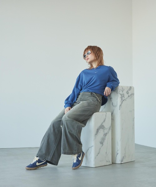 NIKE(ナイキ)の「ナイキ スポーツウェア チル テリー ウィメンズ オーバーサイズド フレンチ テリー クルーネック スウェットシャツ / Nike Sportswear Chill Terry Women's Oversized French Terry Crew-Neck Sweatshirt IF0229-461 Mystic Navy(スウェット・レディース・ブルー系その他・XL/XS/S/L/M)」の10枚目の写真
