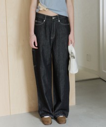 GIUNON | wide stitch adjustable denim / ワイドステッチアジャスタブルデニム(デニムパンツ)