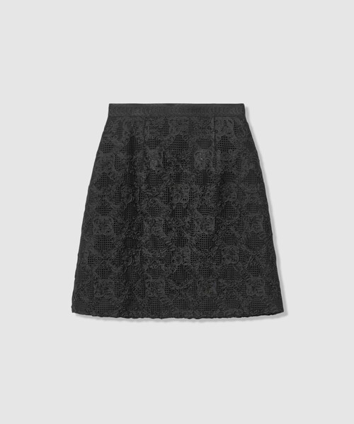 LOULOU WILLOUGHBY（ルルウィルビー）の「コード刺繍ミニスカート（スカート・レディース・オフホワイト/ブラック・1/2）」の18枚目の写真