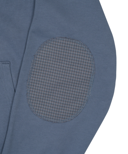 THECOLDESTMOMENT(ザコールデストモーメント)の「TCM check elbow patch hooded zip-up (blue)(パーカー・レディース・その他・S/M/L)」の4枚目の写真