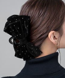 リボン ビジュー」に該当するバレッタ/ヘアクリップファッション通販