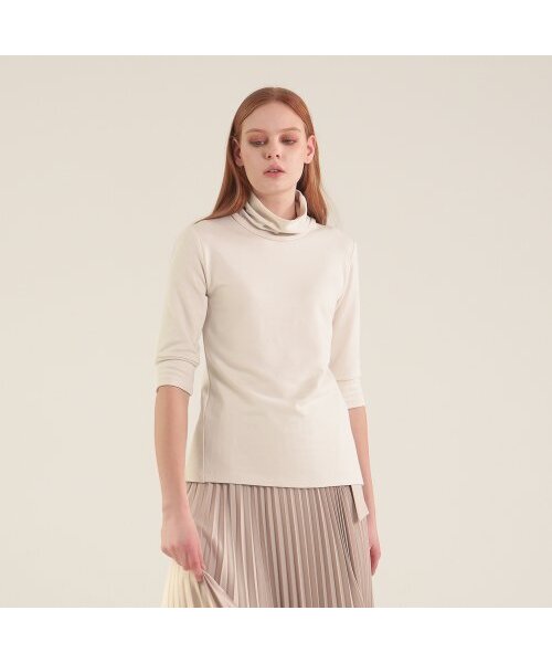 ACUD(アクド)の「Terry Turtle Neck Top_Ivory(Tシャツ/カットソー・レディース・アイボリー・FREE)」の1枚目の写真