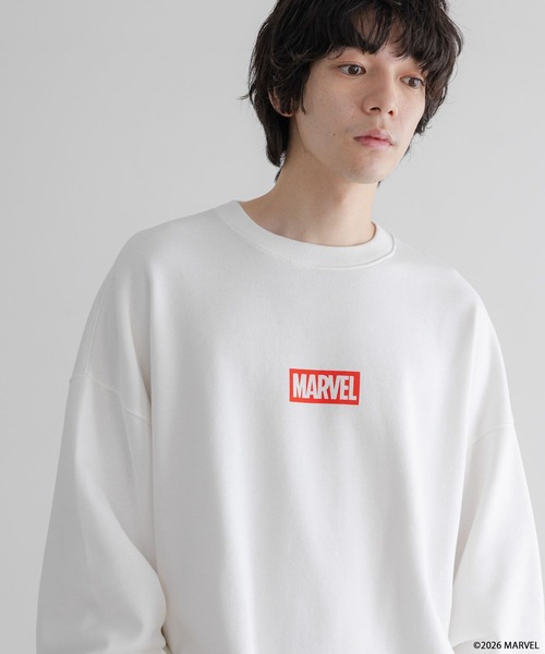 LOWRYS FARM（ローリーズファーム）の「【LFM(U)】MARVELスウェットプリントクルー　 640213（スウェット・メンズ・ブラック/グレー/ホワイト・LARGE/MEDIUM）」の2枚目の写真