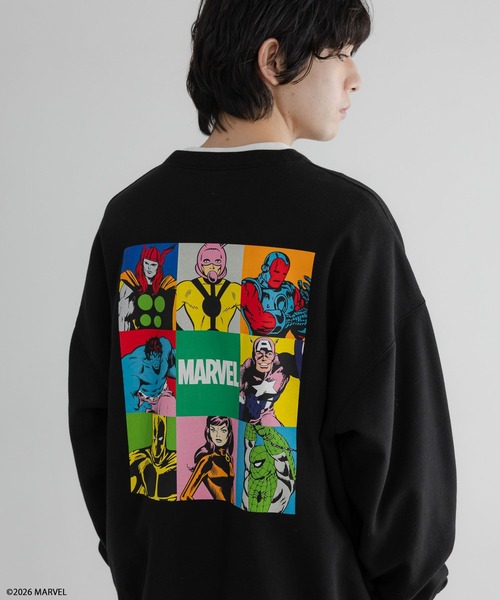 LOWRYS FARM（ローリーズファーム）の「【LFM(U)】MARVELスウェットプリントクルー　 640213（スウェット・メンズ・ブラック/グレー/ホワイト・LARGE/MEDIUM）」の3枚目の写真