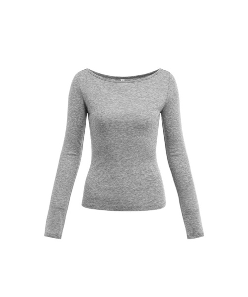 BUTTON SEOUL（ボタンソウル）の「[ウィメンズ] ウールブレンドソフトストレッチオフショルダー長袖ニット(3 COLORS)（Tシャツ/カットソー・レディース・ブラック/ピンク/ライトグレー・SMALL/MEDIUM/LARGE）」の3枚目の写真