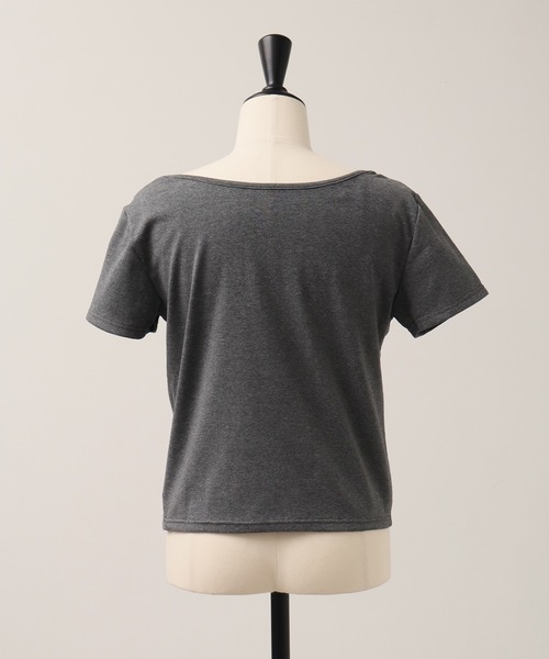 NOGLE(ノグル)の「【NOGLE/ノグル】ドレープ半袖Tシャツ(Tシャツ/カットソー・レディース・チャコールグレー/ブラック/ピンク/ホワイト・FREE)」の7枚目の写真
