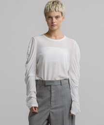 CINOH（チノ）の「SHEF enso SHEER LONG SLEEVE TOP（Tシャツ/カットソー）」