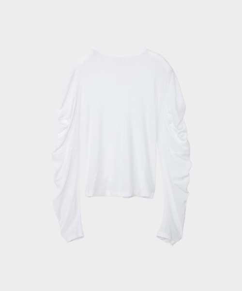 CINOH（チノ）の「SHEF enso SHEER LONG SLEEVE TOP（Tシャツ/カットソー・レディース・ブラック・38）」の9枚目の写真
