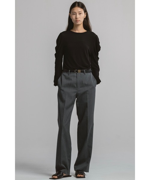 CINOH（チノ）の「SHEF enso SHEER LONG SLEEVE TOP（Tシャツ/カットソー・レディース・ブラック・38）」の2枚目の写真