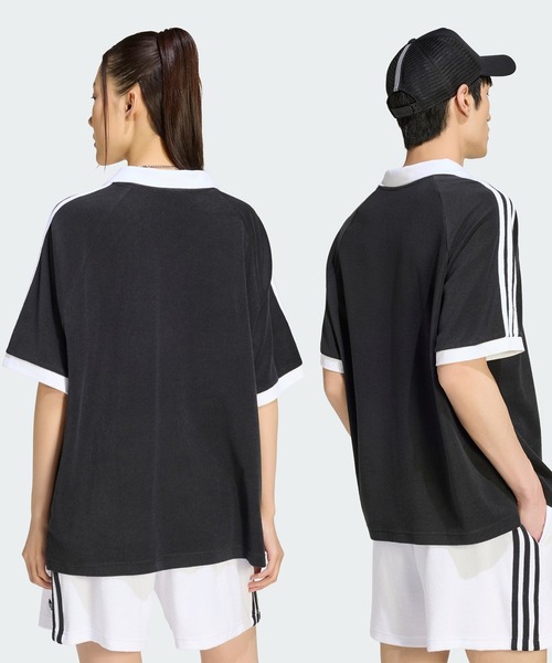 adidas Originals(アディダスオリジナルス)の「【adidas】TERRY POLO サッカー日本代表 応援 W杯 ワールドカップ(ポロシャツ・レディース・ホワイト/ネイビー/ブラック・M/S)」の19枚目の写真