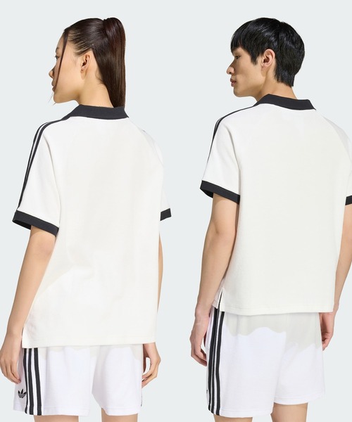 adidas Originals(アディダスオリジナルス)の「【adidas】TERRY POLO サッカー日本代表 応援 W杯 ワールドカップ(ポロシャツ・レディース・ホワイト/ネイビー/ブラック・M/S)」の17枚目の写真