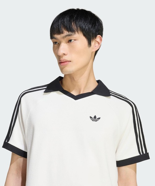 adidas Originals(アディダスオリジナルス)の「【adidas】TERRY POLO サッカー日本代表 応援 W杯 ワールドカップ(ポロシャツ・レディース・ホワイト/ネイビー/ブラック・M/S)」の13枚目の写真