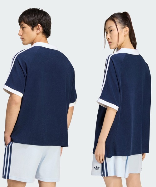 adidas Originals(アディダスオリジナルス)の「【adidas】TERRY POLO サッカー日本代表 応援 W杯 ワールドカップ(ポロシャツ・レディース・ホワイト/ネイビー/ブラック・M/S)」の10枚目の写真