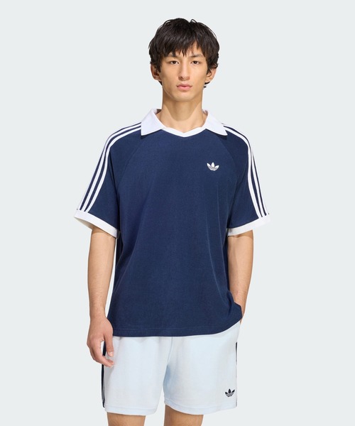 adidas Originals(アディダスオリジナルス)の「【adidas】TERRY POLO サッカー日本代表 応援 W杯 ワールドカップ(ポロシャツ・レディース・ホワイト/ネイビー/ブラック・M/S)」の9枚目の写真