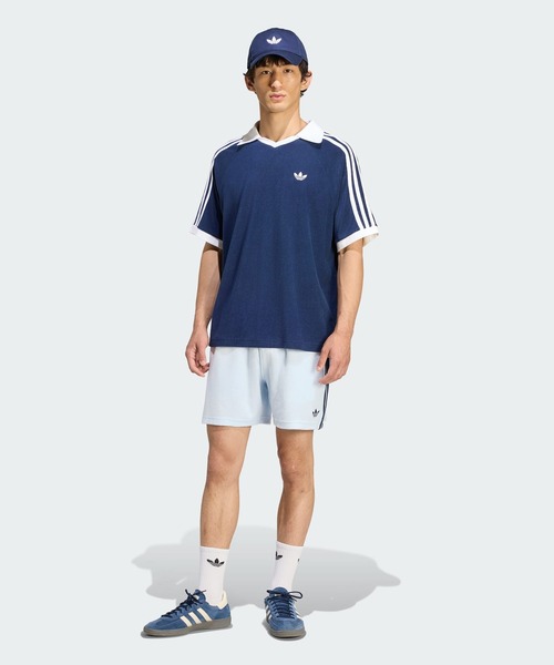 adidas Originals(アディダスオリジナルス)の「【adidas】TERRY POLO サッカー日本代表 応援 W杯 ワールドカップ(ポロシャツ・レディース・ホワイト/ネイビー/ブラック・M/S)」の7枚目の写真