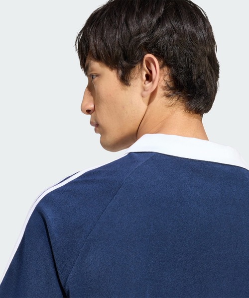 adidas Originals(アディダスオリジナルス)の「【adidas】TERRY POLO サッカー日本代表 応援 W杯 ワールドカップ(ポロシャツ・レディース・ホワイト/ネイビー/ブラック・M/S)」の5枚目の写真