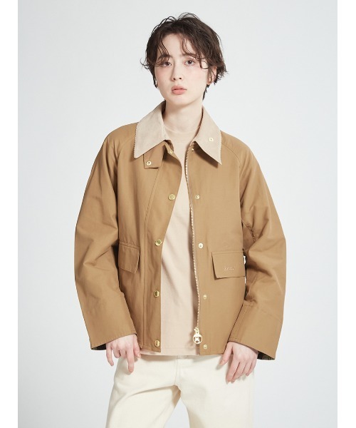 Barbour(バブアー)の「【COALVILLE / コールヴィル】ショート ジャケット Japan Exclusive(レディース)(その他アウター・レディース・ベージュ/ライトベージュ/チャコールグレー・MEDIUM/SMALL)」の3枚目の写真