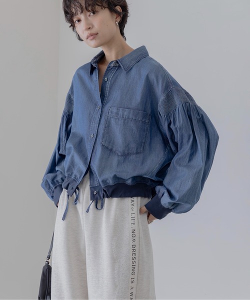 (値下げ中)Eimee Law ボンディング配色ショートブルゾン ブルー 値下げ中)Eimee Law ボンディング配色ショートブルゾン ブルー Law