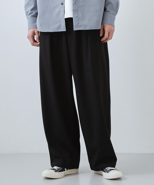 THE SHOP TK (ザ ショップ ティーケー )の「【半歩先のオシャレ】バレルレッグ パンツ 洗濯機OK(その他パンツ・メンズ・ダークグレー/ブラック・04/03/02)」の2枚目の写真