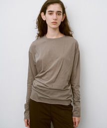 And A（アンドエー）の「UNFIL アンフィル / twisted cotton sheer jersey long sleeve Tee ツイストコットンシアージャージーロングスリーブTシャツ / WXSP-UW121（Tシャツ/カットソー）」