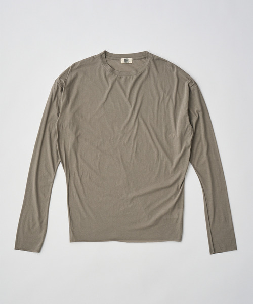 UNFIL（アンフィル）の「UNFIL アンフィル / twisted cotton sheer jersey long sleeve Tee ツイストコットンシアージャージーロングスリーブTシャツ / WXSP-UW121（Tシャツ/カットソー・レディース・アッシュグレー/ダークブラウン/ベージュ系その他・1）」の6枚目の写真