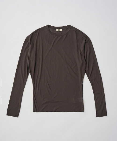 UNFIL（アンフィル）の「UNFIL アンフィル / twisted cotton sheer jersey long sleeve Tee ツイストコットンシアージャージーロングスリーブTシャツ / WXSP-UW121（Tシャツ/カットソー・レディース・アッシュグレー/ダークブラウン/ベージュ系その他・1）」の7枚目の写真