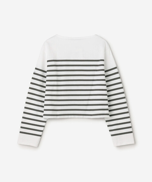 ORCIVAL（オーシバル）の「ORCIVAL | ラッセル ボートネッククロップドTシャツ WOMEN（Tシャツ/カットソー・レディース・グレー系その他/ブルー系その他・2/1）」の5枚目の写真