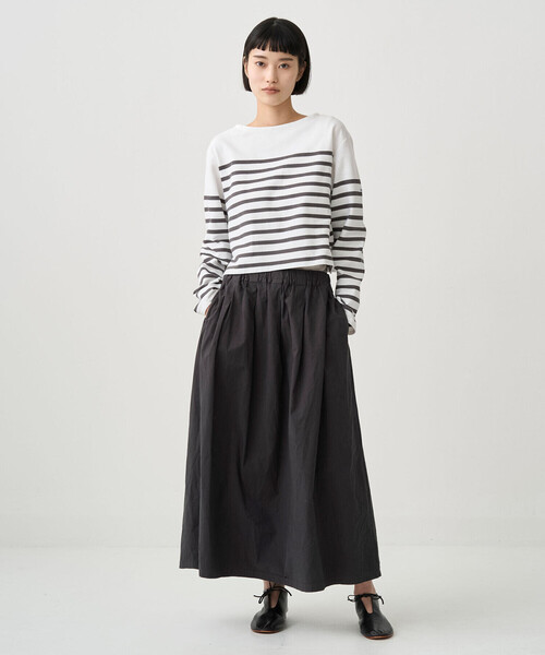 ORCIVAL（オーシバル）の「ORCIVAL | ラッセル ボートネッククロップドTシャツ WOMEN（Tシャツ/カットソー・レディース・グレー系その他/ブルー系その他・2/1）」の15枚目の写真