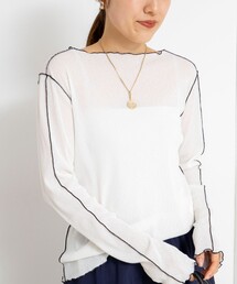 NOLLEY’S | ウォッシャブルドライテレコメロー配色プルオーバー(Tシャツ/カットソー)