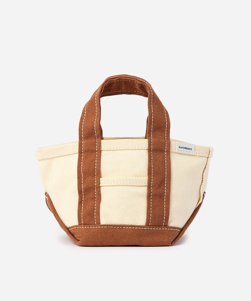 Saturdays NYC（サタデーズ ニューヨークシティ ）の「Mini Boat Tote Bag（トートバッグ・メンズ・キナリ/ブラック/ブルー・FREE）」の2枚目の写真