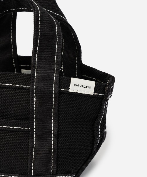 Saturdays NYC（サタデーズ ニューヨークシティ ）の「Mini Boat Tote Bag（トートバッグ・メンズ・キナリ/ブラック/ブルー・FREE）」の5枚目の写真