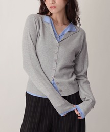 NOAHL（ノアル）の「【NOAHL】バイカラーレイヤードカーディガン（カーディガン/ボレロ）」