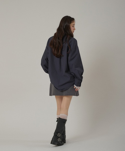 MUHET(ミュエータ)の「multiway ribbon tie lace shirt / マルチウェイレース付きリボンシャツ(シャツ/ブラウス・レディース・ベージュ/ネイビー/ピンク/ライトブルー・FREE)」の15枚目の写真