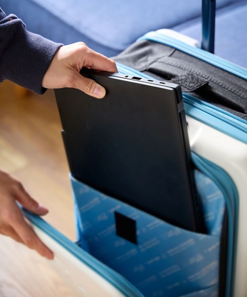 niko and...（ニコアンド）の「ニコロゴ折り畳みキャリーケース/容量約45L（トラベルグッズ・レディース・ブラウン/アイボリー/カーキ・XX-SMALL）」の4枚目の写真