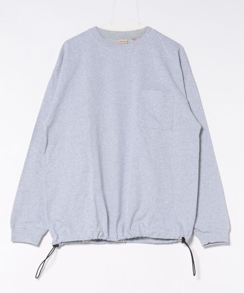 Goodwear(グッドウェア)の「【Goodwear】ドロスト ポケ付きL/S BIG TEE 2W7-16201(Tシャツ/カットソー・メンズ・ホワイト/ブラック/杢グレー・XL/L/M)」の3枚目の写真