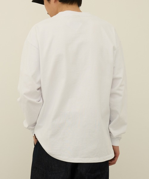 Goodwear(グッドウェア)の「【Goodwear】ドロスト ポケ付きL/S BIG TEE 2W7-16201(Tシャツ/カットソー・メンズ・ホワイト/ブラック/杢グレー・XL/L/M)」の11枚目の写真