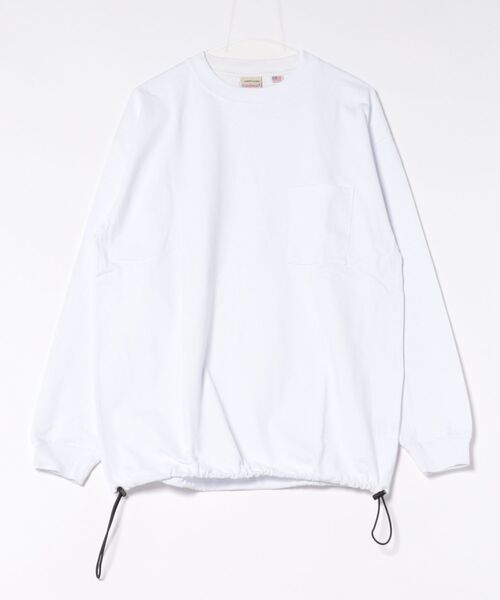 Goodwear(グッドウェア)の「【Goodwear】ドロスト ポケ付きL/S BIG TEE 2W7-16201(Tシャツ/カットソー・メンズ・ホワイト/ブラック/杢グレー・XL/L/M)」の7枚目の写真