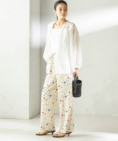 LIBERTY(リバティー)の「〈手洗い可能〉LIBERTY プリント パンツ(その他パンツ・レディース・ダークブルー/オフホワイト・ONE SIZE)」の9枚目の写真