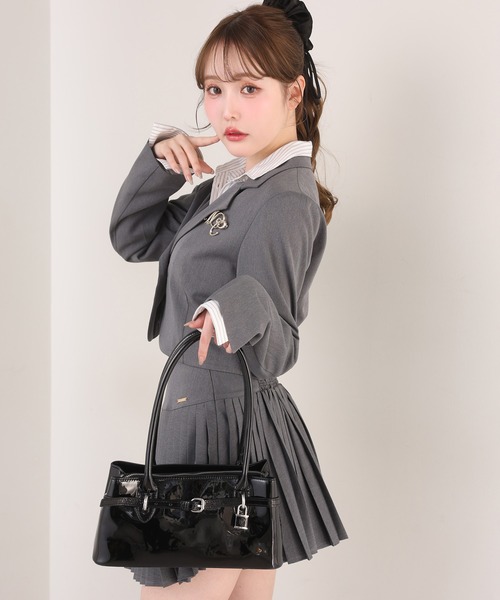 one after another NICE CLAUP(ワンアフターアナザーナイスクラップ)の「ベルト付きスクエアバッグ(ハンドバッグ・レディース・サックスブルー/ブラック/アイボリー/ピンク・FREE)」の11枚目の写真