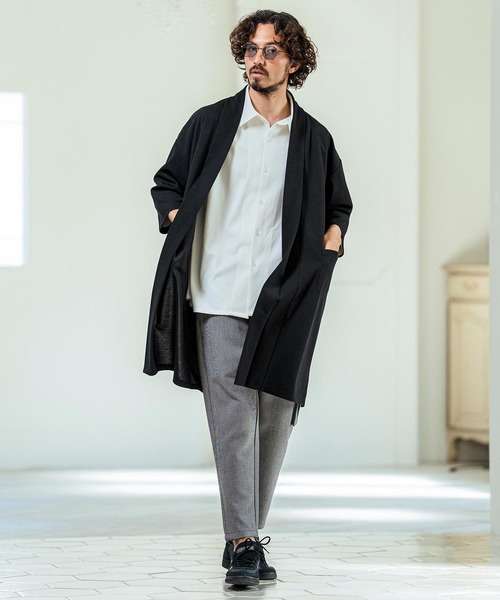 Magine（マージン）の「mcg3774- Mini Waffle Seven Sleeve Long Cardigan カーディガン(MGN-261-001)（カーディガン/ボレロ・メンズ・ネイビー/ブラック/チャコールグレー・48/46/44）」の16枚目の写真