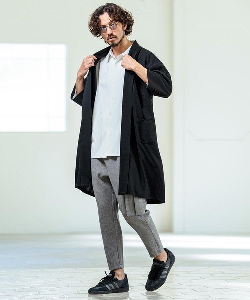 Magine（マージン）の「mcg3774- Mini Waffle Seven Sleeve Long Cardigan カーディガン(MGN-261-001)（カーディガン/ボレロ・メンズ・ネイビー/ブラック/チャコールグレー・48/46/44）」の18枚目の写真