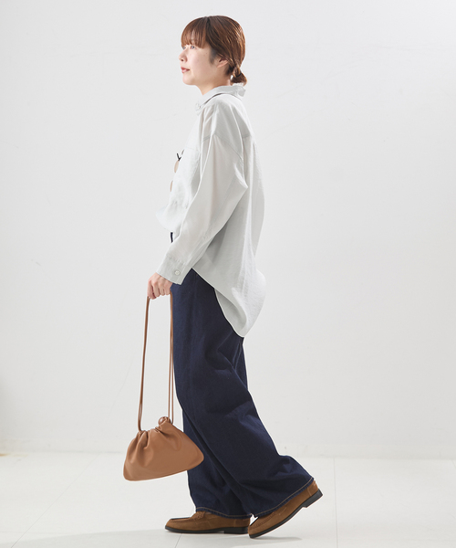 journal standard L'essage(ジャーナルスタンダードレサージュ)の「ウォッシャブル シアーシャツ(シャツ/ブラウス・レディース・ブラウン/アイボリー/ブルー系その他・FREE)」の16枚目の写真