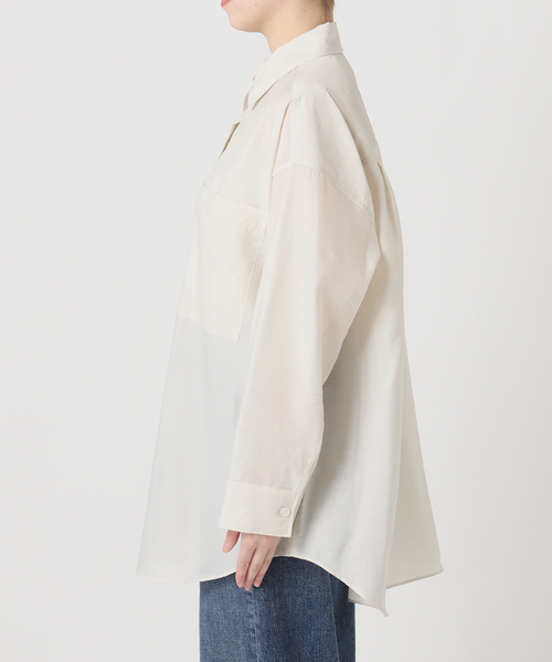 journal standard L'essage(ジャーナルスタンダードレサージュ)の「ウォッシャブル シアーシャツ(シャツ/ブラウス・レディース・ブラウン/アイボリー/ブルー系その他・FREE)」の21枚目の写真