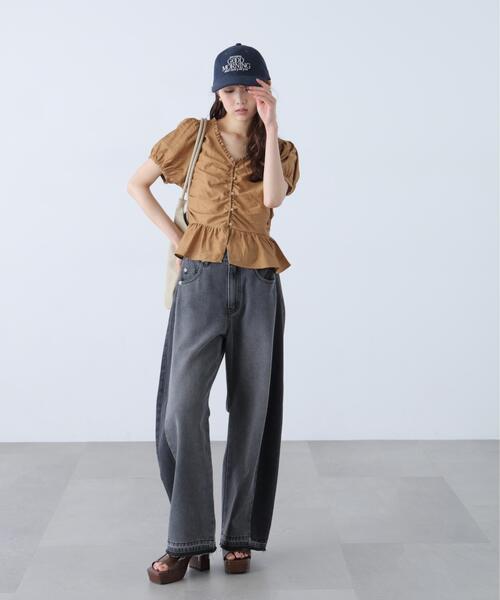 FREE'S MART（フリーズマート）の「◆配色パネルバレルワイドパンツ（その他パンツ・レディース・ブルー系その他3/ブラック系その他・MEDIUM/SMALL/X-SMALL）」の9枚目の写真