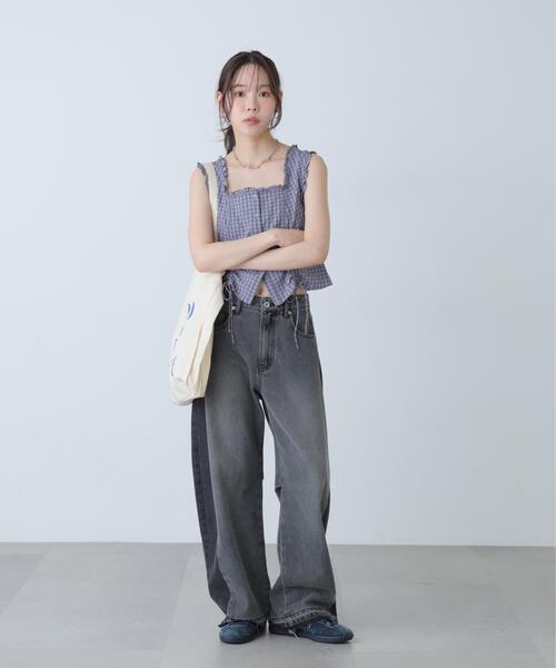 FREE'S MART（フリーズマート）の「◆配色パネルバレルワイドパンツ（その他パンツ・レディース・ブルー系その他3/ブラック系その他・MEDIUM/SMALL/X-SMALL）」の11枚目の写真