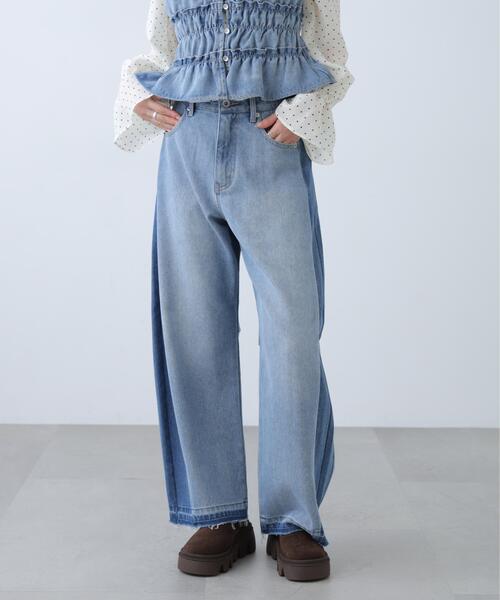 FREE'S MART（フリーズマート）の「◆配色パネルバレルワイドパンツ（その他パンツ・レディース・ブルー系その他3/ブラック系その他・MEDIUM/SMALL/X-SMALL）」の15枚目の写真