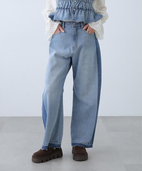 FREE'S MART（フリーズマート）の「◆配色パネルバレルワイドパンツ（その他パンツ・レディース・ブルー系その他3/ブラック系その他・MEDIUM/SMALL/X-SMALL）」の16枚目の写真